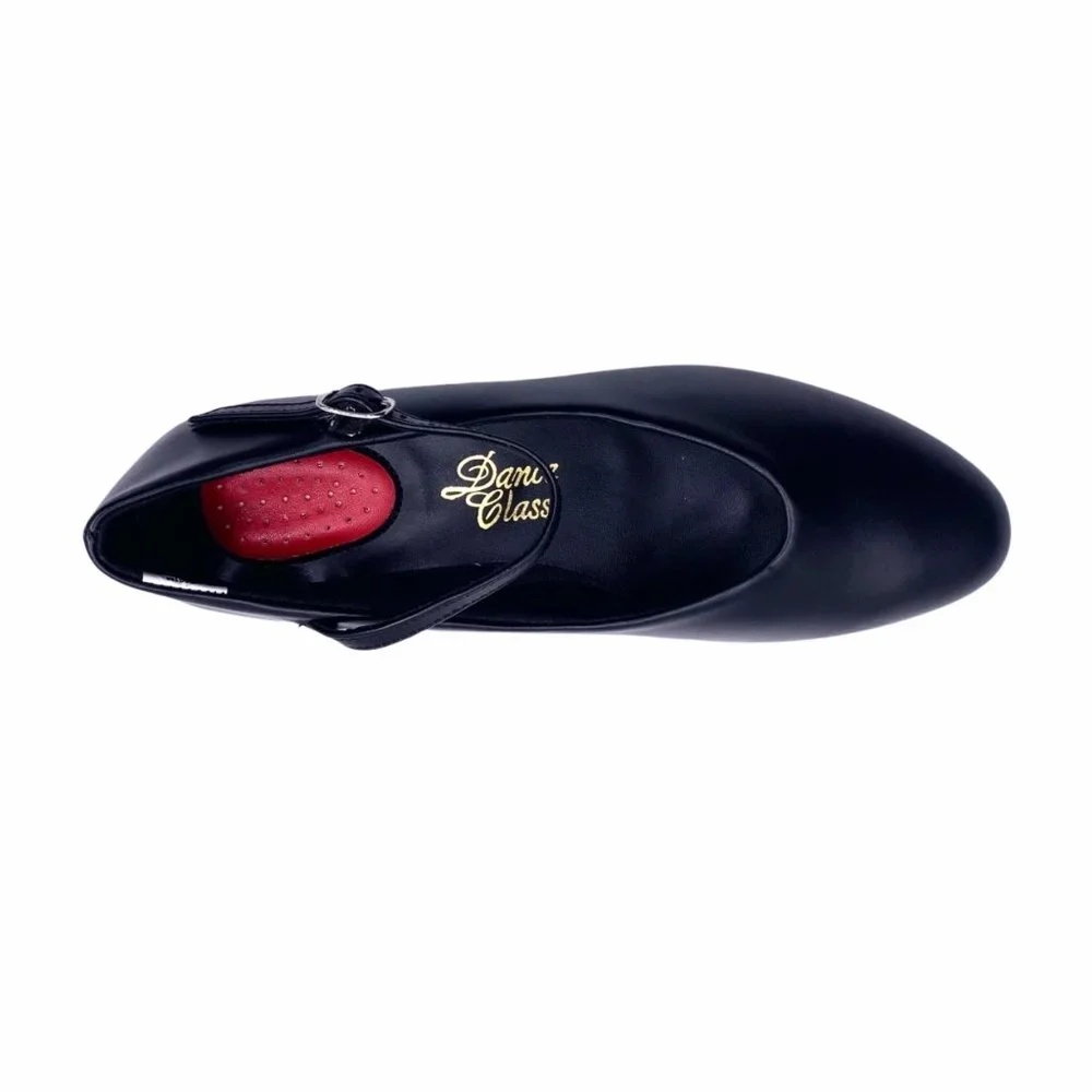 New Black Comfort Character Teens 4 Dance Class Buckle Shoes Dance Salsa Ballrom - Picture 3 of 7